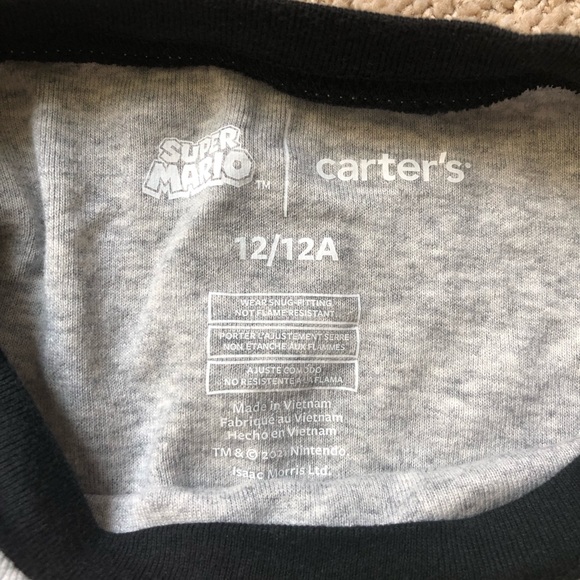 Boys Mario Pajamas size 12 - Picture 2 of 4